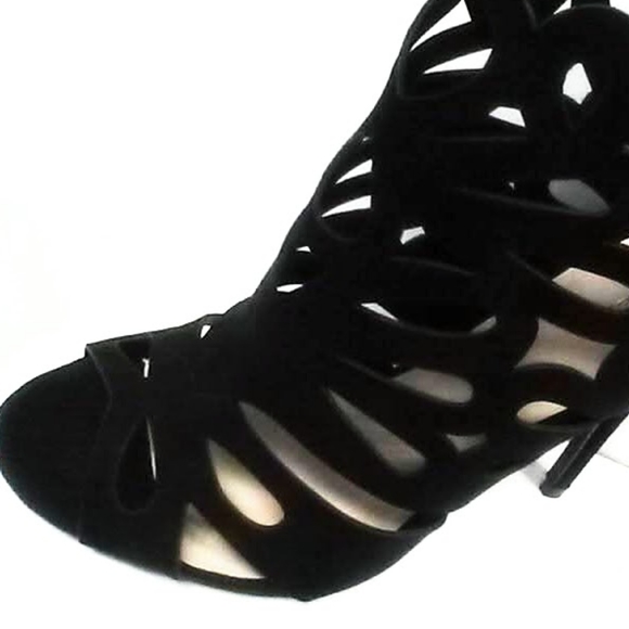 NEW! CUTE! Black Suede Heels! - Picture 5 of 6